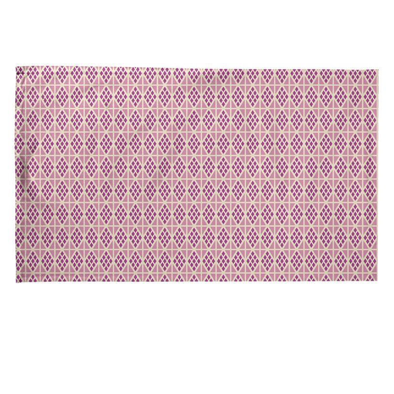 Serviette de thé diamants, Sergé de coton, Rose