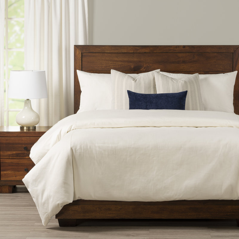 Ensemble de housse de couette et insert moelleux en velours de lin, Housse de couette grand + insert + 2 taies décora