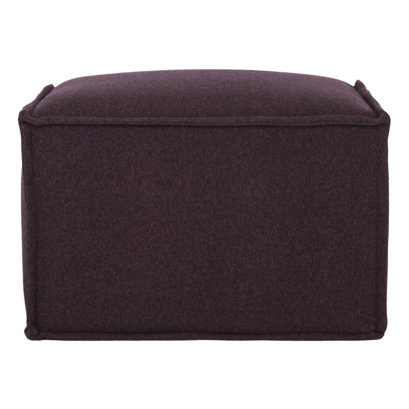 Upholstered Ottoman, Red 100% Polyester