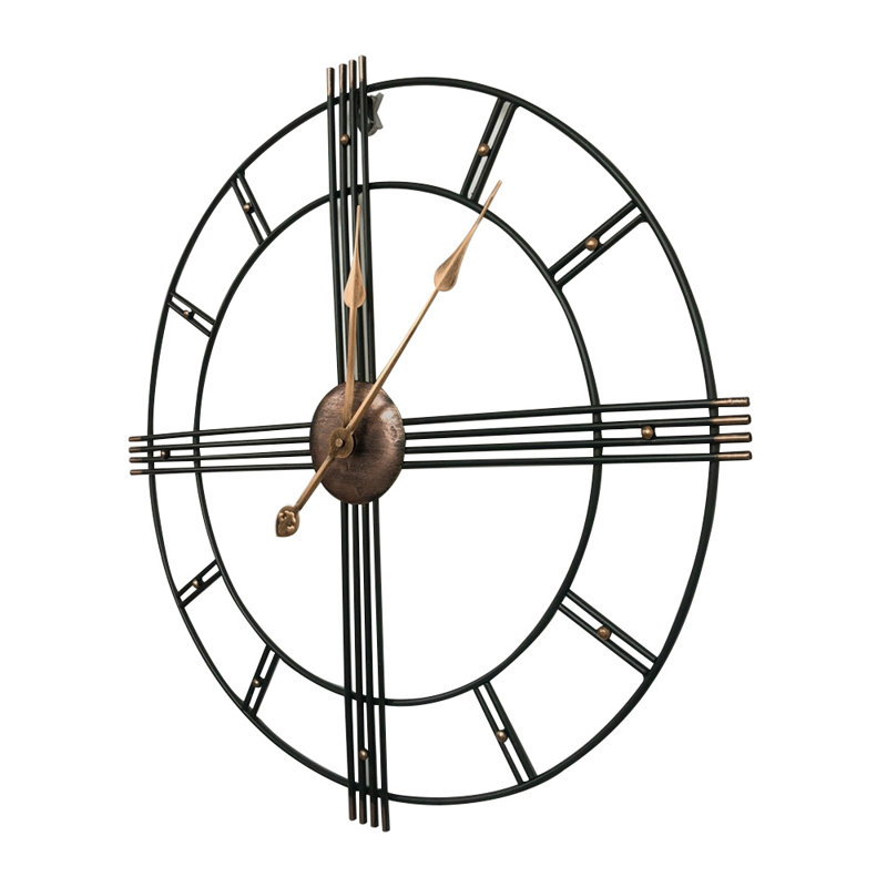Aeryk 60cm Silent Modern Oversized Decorative Cut Out Metal Wall Clock