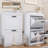 8-10 Pair Enclosed Shoe Cabinet, Compact 2-Door Vertical Storage for Entryway & Hallway