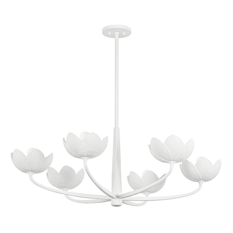 ARCATA Chandelier, White, 15" H x 36.50" W x 36.50" D