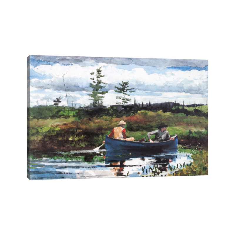 The Blue Boat, 1892 by Winslow Homer - Wrapped Canvas Painting, 20.32 cm H x 30.48 cm W