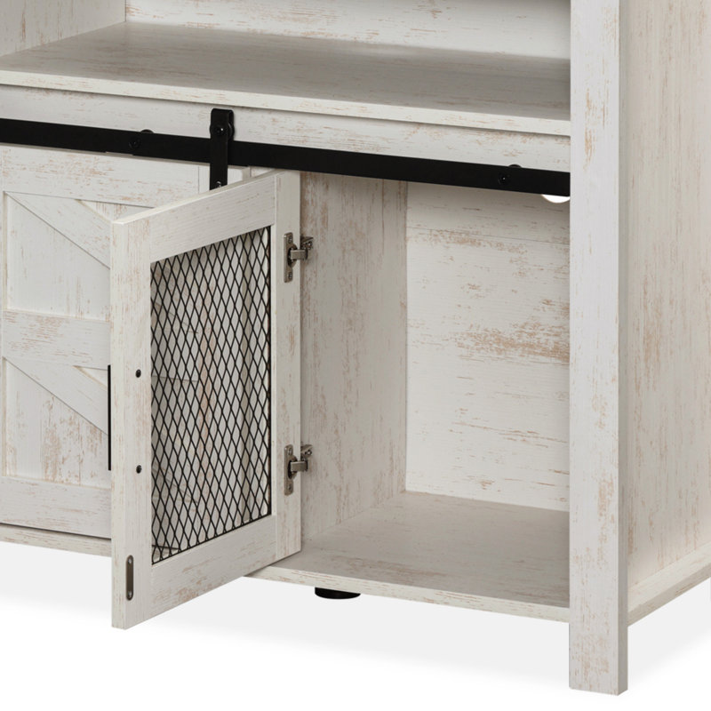 Meuble télé 118 po August Grove®, Blanc / blanc