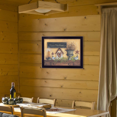 Bless This Home Framed Wall Art for Living Room, Home Wall Decor Framed Print by Mary June