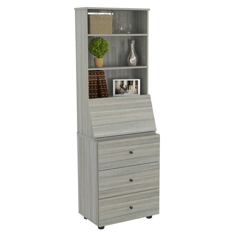 Bureau armoire Wisconsin, Chêne fumé