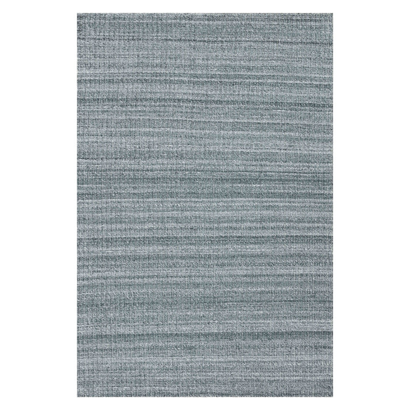 Atlantic Striped  Metallic Gray Hand-Woven (Outdoor) Area Rug, Rectangle 4' x 6'
