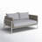 Morriston 58.7'' Wide Straight Powder Coated Aluminum Loveseat with Cushions