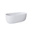 Baignoire de trempage autoportante en résine 51 po à surface solide avec trop-plein et bonde escamotable blanche 51 po