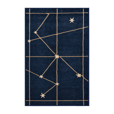Tapis bleu lavable à la machine