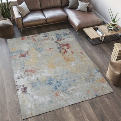 Gautier Collection Cream Abstract Area Rug, 5'3 X 7'6