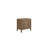 Aurora 3-Drawer Nightstand with USB – Latte Elm Veneer Wood Nightstand with Charging Ports