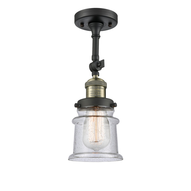 Applique murale articulée à 1 lumière Bartolmeu, Ampoule incandescente rétro de 60 watts, Grainé, Laiton antique noir