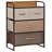 4-Drawer Dresser, Fabric Drawers, 3-Tier Storage Organizer For Bedroom Entryway, Tower Unit With Steel Frame And Wooden Top, Maple Wood