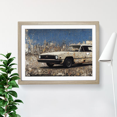 XH1022-7595X Rusted Car 1 Piece Single Picture Frame Painting