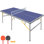 Table de ping-pong pliante portative 6 pi x 3 pi pour l'intérieur et l'extérieur, ensemble de tennis de table avec filet, 2 raquettes et 3 balles