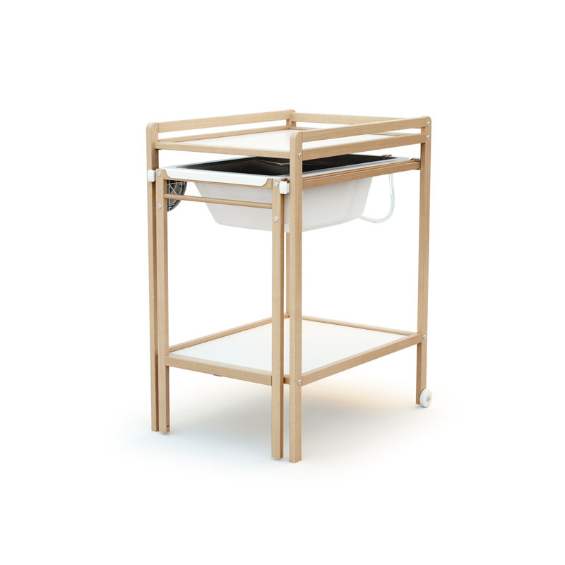 Eloida Changing Table with Bath, Brown