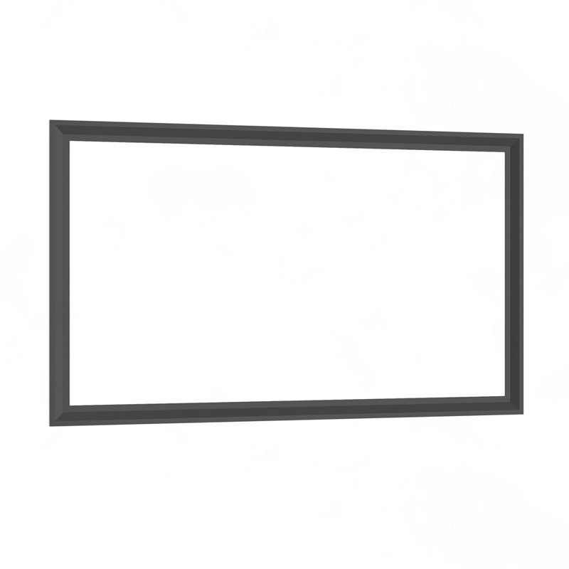 60"X36" Oversized Modern Rectangle Bathroom Mirror, Black