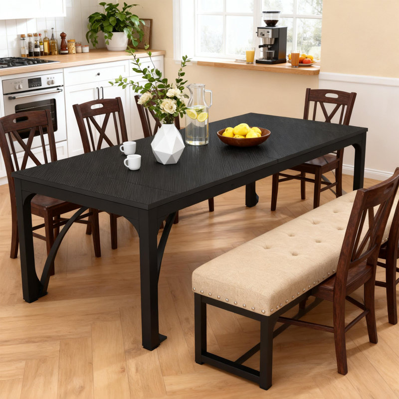Grande table de salle à manger rectangulaire de 78 pouces pour 6 à 8 personnes