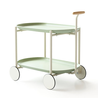 Moon Kitchen Trolley Storage Cart, Nordic - Style Double Layer Shelf For Living Space, T Shaped Structure Fixed By Hardware, 0 Odor, Small Rectangular Island, Beech Wood Tone Cart Internet Mobile