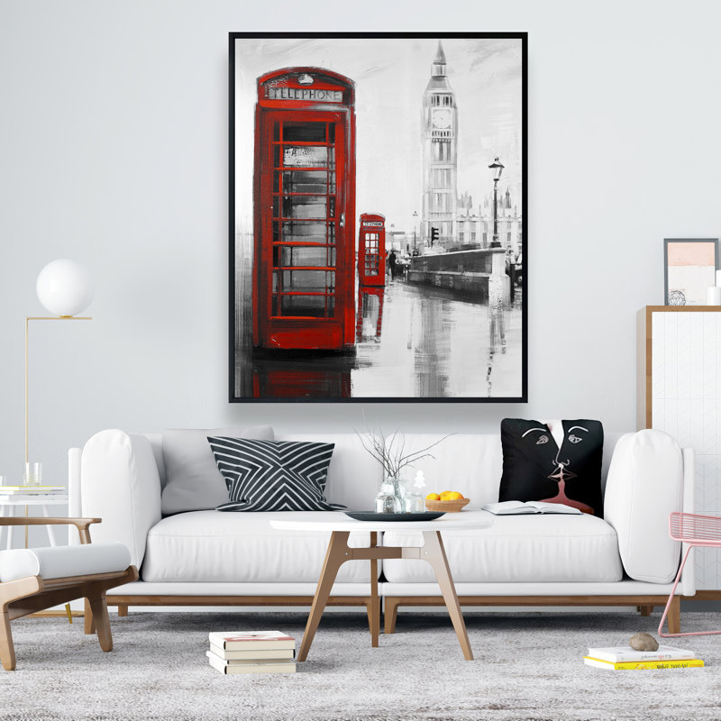 Red Phonebooth with Big Ben - Scenic Canvas Home Decor