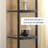 Rattan Solid Wood High Bookcase