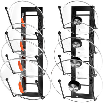 8 niveaux de support réglable pour couvercle de casserole pour porte d'armoire / mur