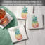 Hawaiian Pineapple 4-Pack Tumbled Tile Stone Coasters