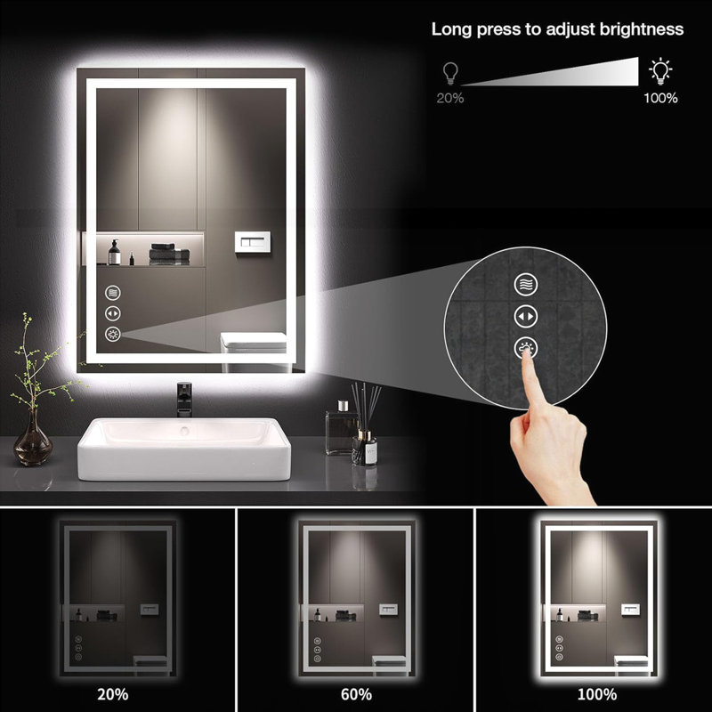 IP54 Waterproof Bathroom Vanity Mirror, 32" x 24"