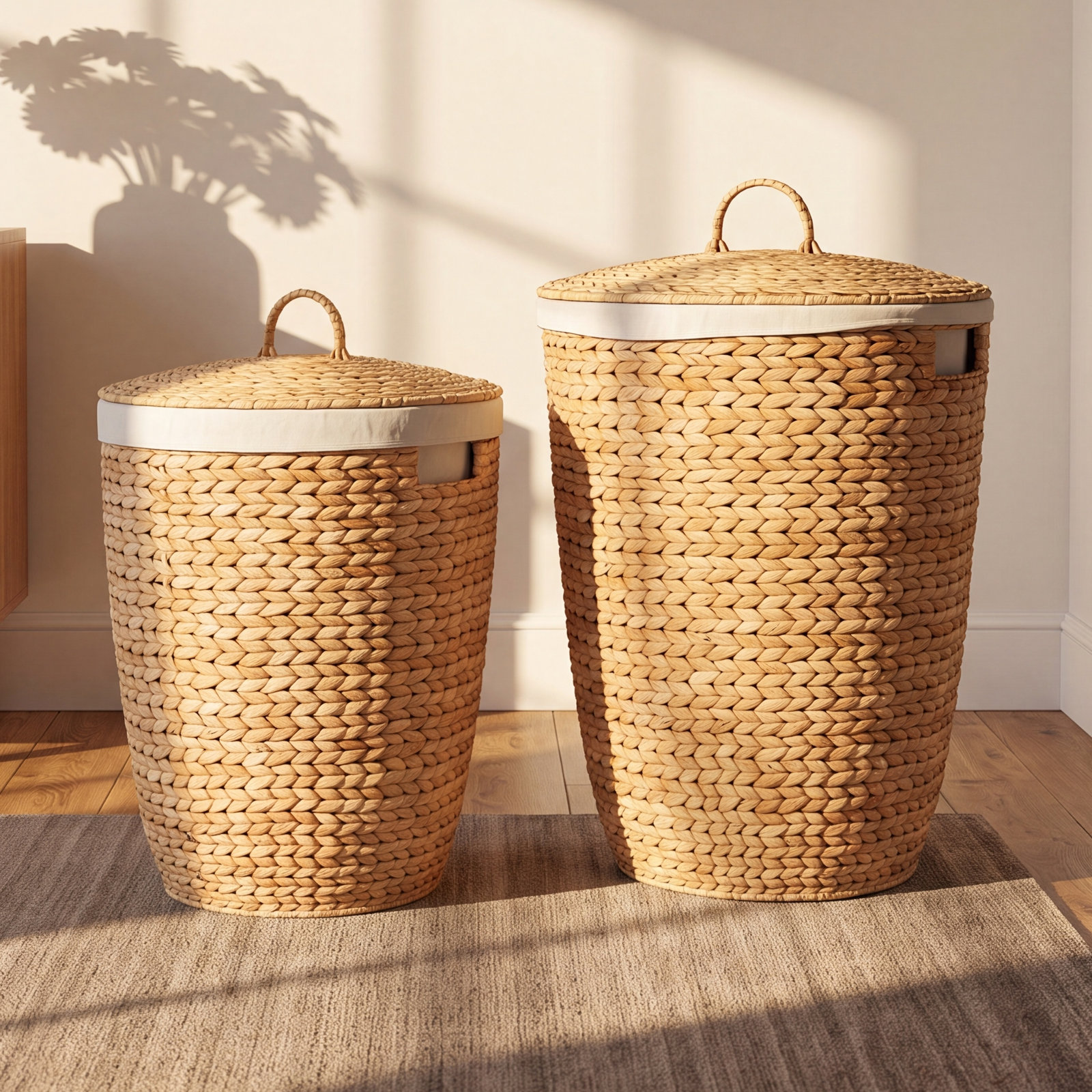 Handmade Seagrass Storage Bin, Light Brown