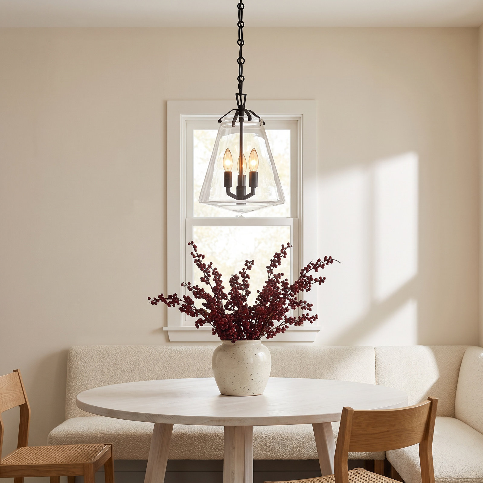 3 - Light Metal Dimmable Bell Chandelier