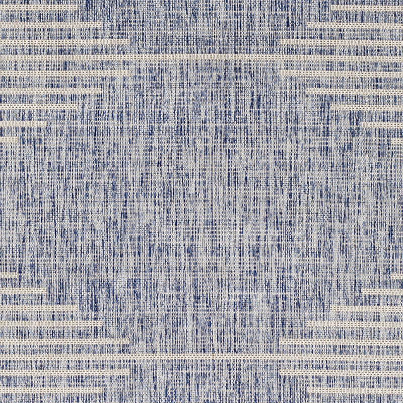 Mendota Irielle Geometric Royal Blue Indoor/Outdoor Area Rug, Round 5'3"
