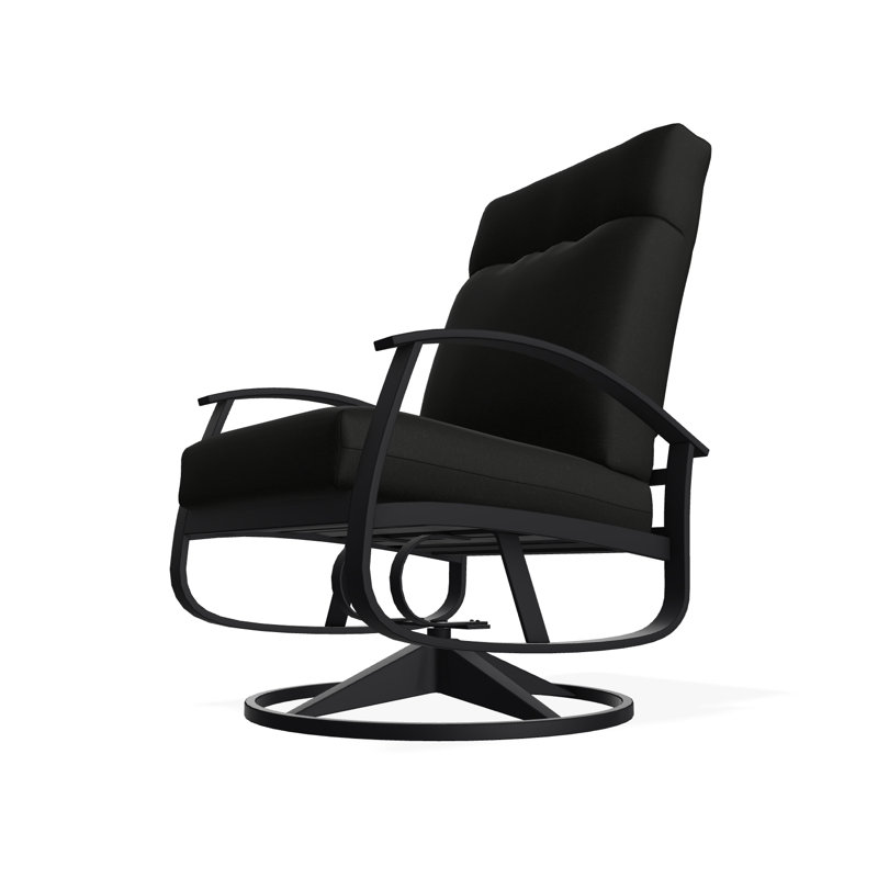 Belle Isle Outdoor Lounge Chair, Black, Black 5D Sunbrella®
