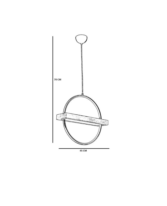 Chandle - Light Pendant, Wooden/Black