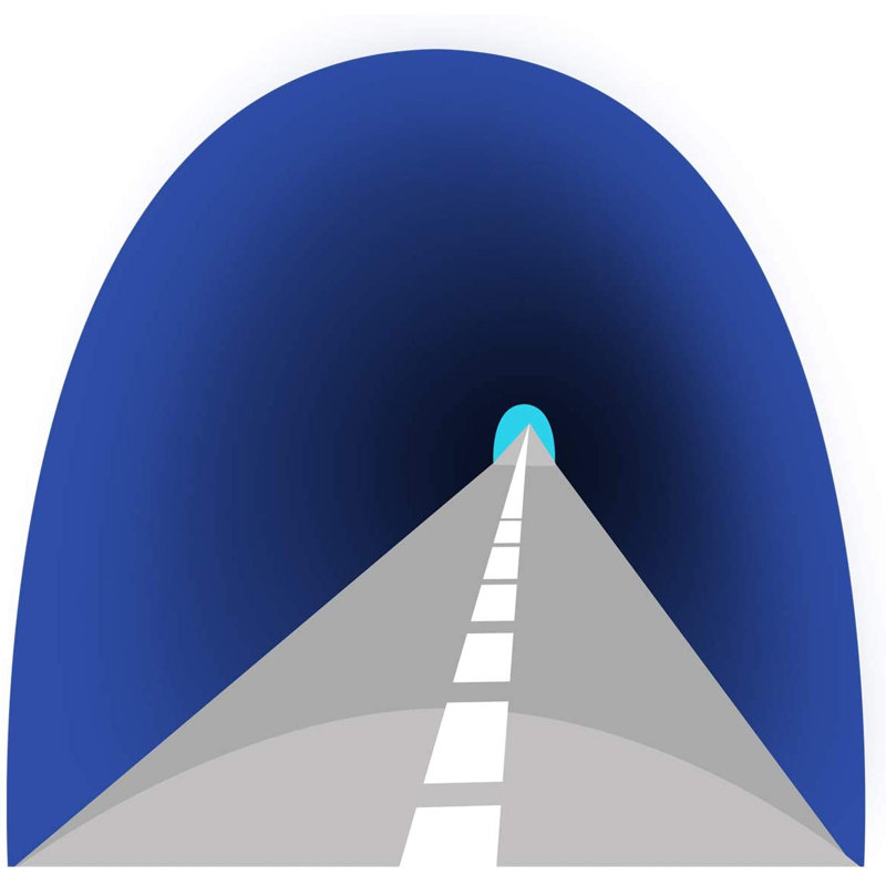 Adhésif décoratif tunnel mural caricature, H 24 po x l 24 po x P 0,4 po