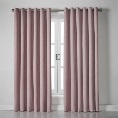 Bechard Blackout 100% Polyester Look Ring Top Curtains