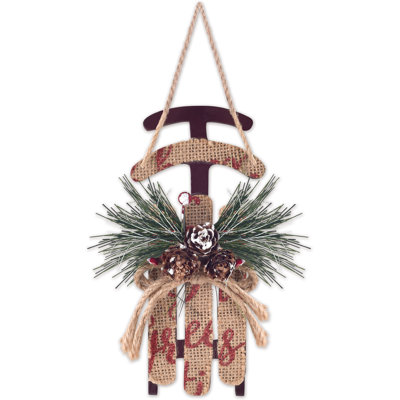 7.5'' Wood Hanging Figurine Ornament