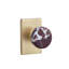 Emtek Select Privacy Knobset w/ Rectangular Rosette & Conical Stem, Rosso Levanto Marble Knob (CF)-1829809318