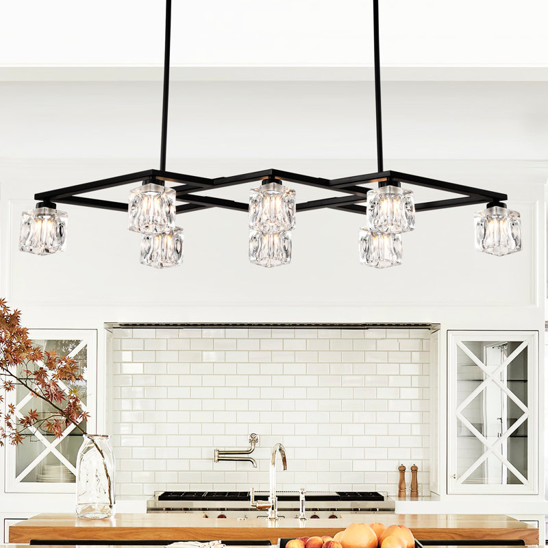 Noir mat pour le décor de la salle à manger - 8 - Luminaire de plafond industriel moderne en métal avec hauts plafonds, Noir