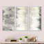 Ensemble d'art mural abstrait toile abstraite, cercle gris, décor moderne - cercles gris I-72043434-72043755