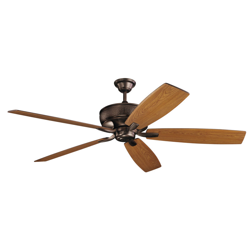 Julius 69.5'' Ceiling Fan, Oil Brushed Bronze with Cherry/Walnut Blades