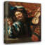 «The Merry Fiddler» par Gerard Van Honthorst - Art mural sur toile tendue avec châssis-2071064625