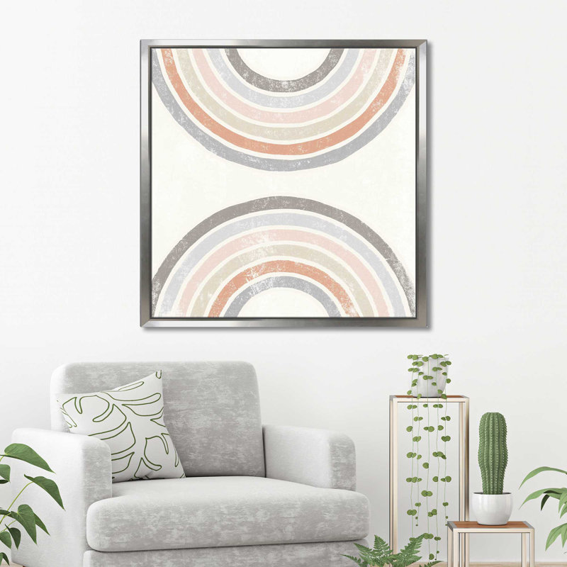 " Over The Rainbow I ", Silver Floater Frame, 21.5" H x 21.5" W x 2" D