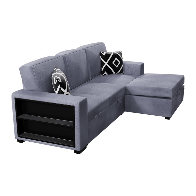 2-Piece Convertible Sectional, Gray