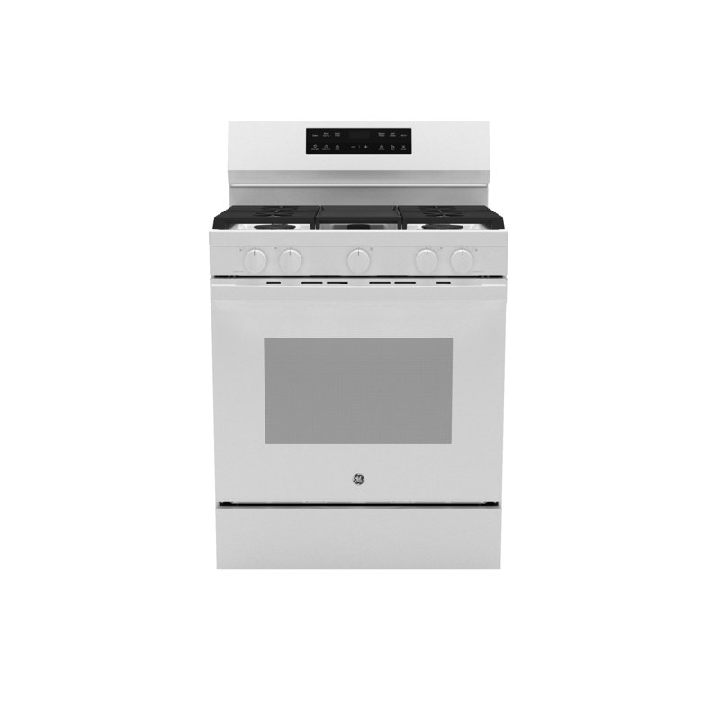 GE 30" Free-Standing Gas Convection Range, White