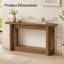 La table de foyer de 70,87 pouces à double couche texturée de couleur bois naturel peut être utilisée comme table de foyer ou comme table d'appoint dans le salon