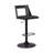 Adjustable Swivel Bar Stool with Mixed Material Design