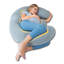  Oreiller de grossesse en forme de E, oreiller de maternité complet pour les dormeurs latéraux - soutien de 60 pouces pour le dos, les jambes, le ventre, les hanches, gris-365066728-365066730