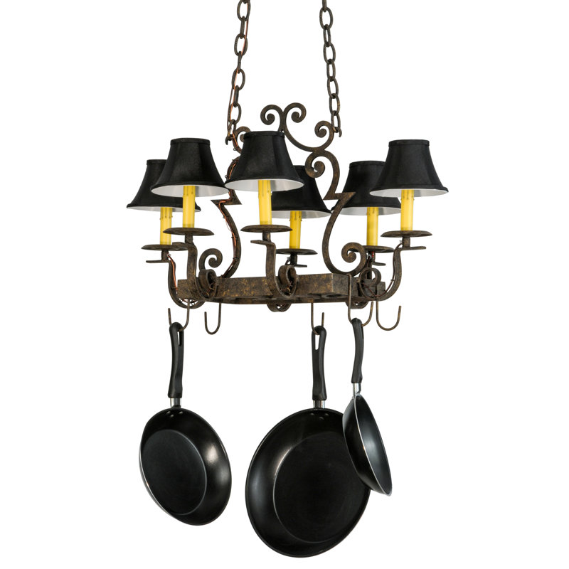 Elara Handcrafted 6 Light Pot Rack