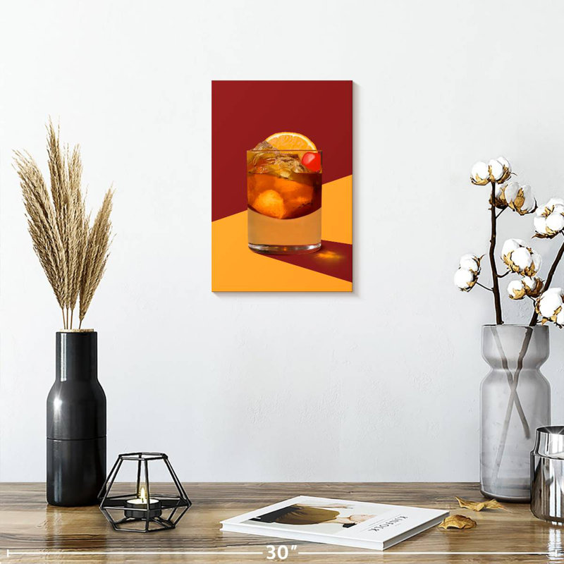 Yarlin Old Fashioned Bar Cocktail, 12" H x 8" W